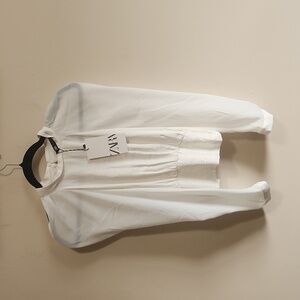 NWT Zara Cold Shoulder Blouse L